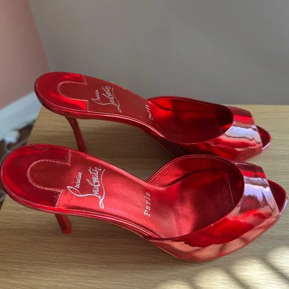 Christian Louboutin | Shoes | Christian Louboutin Red Peep Toe